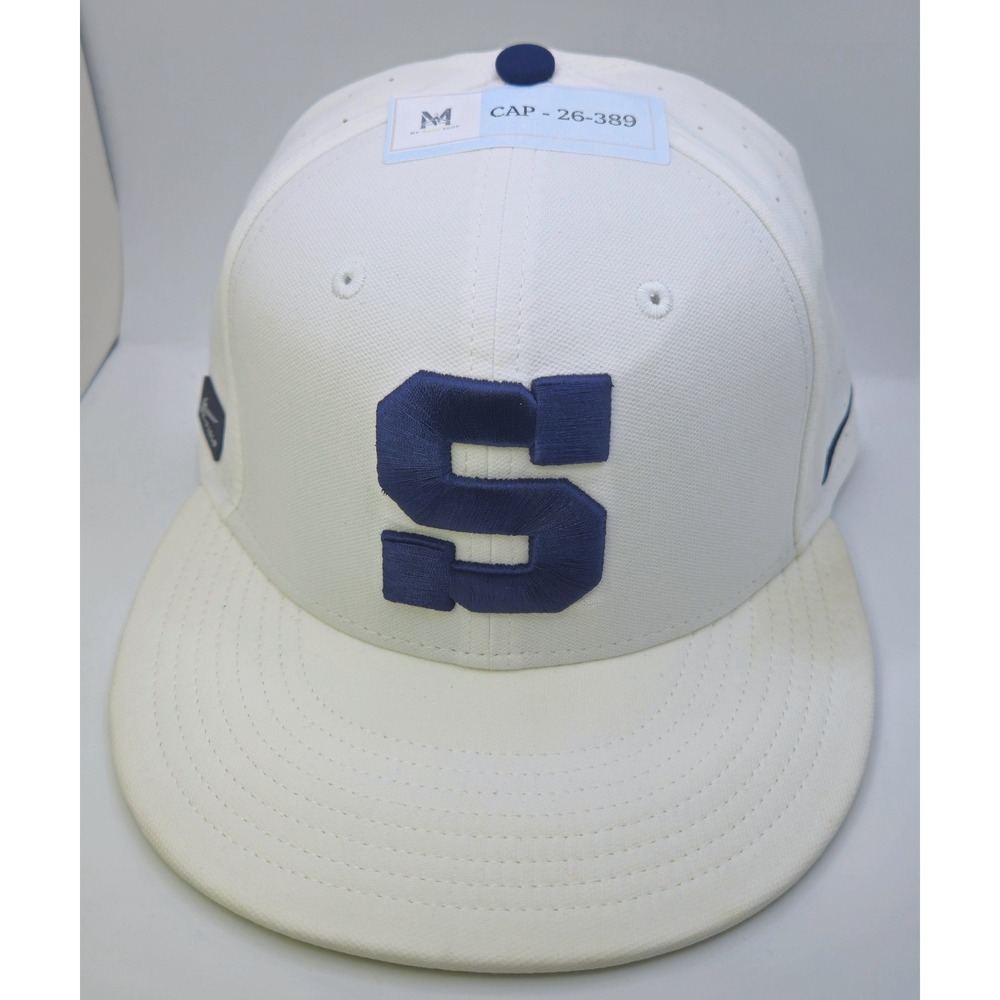 Nike Penn State Nittany Lions Dri-FIT Pro Cap Fitted Hat White Navy Size 7 1/4
